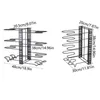 Regulowane dzielniki do przechowywania kuchennego stojak na garnek 8 poziomów komory naczyń kuchennych szelf dwustronny zagęszczony patelnia