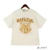 RHUDE Shirt Men No1mens Designer T-shirt Rhude T-shirt 2xl Femmes Mens T-shirts Designer Tshirt Print Shirts Fashion Shirts Short Casual Rhude High Quality 350