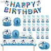 Wegwerp plastic servies servies voor haaien thema feestdecoratie Desktopsoftware papieren cupbord servet banner Baby Shower Childrens Birthday Party Supplies WX