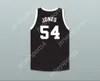 Custom Nay Name Herren Jugend/Kinder Bobby Jones 54 South Mecklenburg High School Sabres Schwarzer Basketball-Trikot Top S-6xl