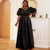 Work Dresses Formal Black Dress Sets 2 Piece Outfits Prom Party Cute Puffy Flare Maxi Skirt Set Elegant Women Evening Night Out Even Clothes