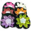 Mum tutucular 3pcs su yüzer lotus ışık romantik çiçek şekilli havuz buda pillerle