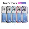 Clear Wallet with Flip Card Holder Phone Case Stand For iPhone 15 14 Plus 13 12 11 Pro Max Hard PC Transparent Back Cover