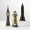 Architektures Miniaturmodell Home Innenausstattung Wahrzeichen Ornamente Eiffelturm Statue der Liberty Decree Crafts Geschenke 240429