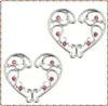 3 paires Clip sexy non percé sur une fausse bague de mamelon rose diamant de bijoux de bijoux de blindage couverture de couverture de sexe adulte Piercing réglable S4255176