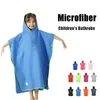 Copertina di nuoto in microfibra per bambini con cappuccio da bagno con cappuccio asciugamani poncho surf poncho a secco rapido cambio di accappatoio per bambini asciugamani 240415