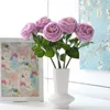 Dekoracyjne kwiaty fałszywe do dekoracji wystrój domu prawdziwy dotyk sztuczny Austin Rose Peony Salon Pink Roses Piony