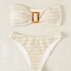 Dames badkleding nieuwe strapless split driehoek bikini zwempak batch