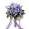 Fleurs décoratives 1pcs Artificiel Bridal Bridesmaid Wedding Bouquet Party Decoration tenant Table Top Top