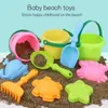 Sandspiel Wasser Spaß Sommer Beach Spielzeug für Kinder Soft Silicone Sandbox Set Strand Spielzeug für Kinder Strandspiele Sandwasserspielwerkzeuge Strand Cart D240429