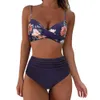 Verdikt zwempak voor dames met gesplitst lichaam, hoge taille, buikbedekking, strakke passende, sexy bikini, sexy