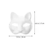 6pcs masque chat mascarade vierge masques blancs animaux vides face femme bricolage halloween cosplay fête gamin femme therian loup costumes 240430