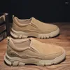 Casual Shoes RYAMAG MartN Boots Men's Spring And Autumn British Slip-on Tooling Labor Work Lafers