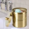 Cosmetische organizer roestvrijstalen badkamerkaptafel opslagtank met gouden decoratie luxe accessoires teller make -up Q240429