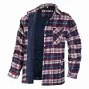 men's Jackets designer Coats Men's jacket new long sleeved lapel plaid thickened shirt men's jacket men's Outerwear