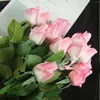 Fleurs décoratives 10pcs Western Rose Artificial Flower Real Touch Bouquet Fake for Wedding Decoration Home Garden Decor