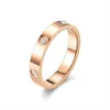 Attitude sérieuse envers la vie Ring Six Diamond Couple 18K Rose Gold for Womens Small et Luxury High Quality Elegant with Cart Original Rings