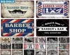 SQDGLZ Barber Bar Metal Sign Vintage Bar Dekorativ metallplack Platta Väggdekor Tennskyltar Barber Shop Poster Q07235462919