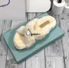 Nowy popularny zimowy futra futra futra Slipper Pełna furia miękka puszysta pluszowa platforma płaska na wysokim obcasie luksusowe buty designerskie dla przypadkowych kobiet