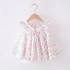 Girls 'Dress Cotton Summer New Baby Princess Abito da bambina Scapa per bambini Sunda da prese per bambini