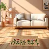 Alfombras 4pcs portero de verano Mats de puerta de flores en casa casa de interior de interior bienvenida alfombrilla frontal duradera