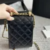 Tasarımcı Çanta Moda Crossbody Çantalar Platin Drawstring Altın Top Telefon Çanta Cowhide Bayan Omuz Çantaları Banliyö Paket