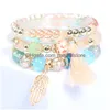 Bracelets de charme 8pcs Conjunto de contas artesanais bohemianas para mulheres Bangled Bangle de miçanga de miçangas para mulheres acessórios de jóias boho