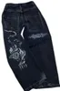Men's Jeans JNCO Hip Hop baggy jeans Harajuku Y2K Embroidered high quty high waisted jeans biggest trashy ropa aesthetic wide leg jeans T240428