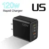 CE Certified PD+USB Mobile Phone Charger Multi Port Fast Hong Kong British Standard Charging Head 120W Adapter