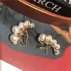 Hölzer Ohrringe Fashion asphaltiert 5 Schalenperlen Ohrring 925 Silberohrstift