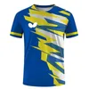 Camisetas masculinas verão novo masculino escravo curto 3D T-shirt Quick Dry Tenis Uniform Uniforme de tênis de badminton Top Y240429