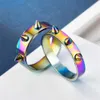 Bandringen hiphop zelfverdediging roestvrijstalen ring gotische punkstijl metal 3 spikes noodhulp mannen en vrouwen doornjuwelier Q240429