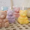 Velas Diy fofo urso de silicone molde de molde de múltiplas lisões 3D Velas de animais de estimação de animais de estimação fabricar moldes de resina de sabão de sabão artesanal