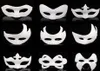 Blank White Masquerade Mask Kids Adults Mardi Gras Christmas Halloween Midnight Costume Falf Full Maschere Maschere Full Fullone MA2290263