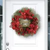 Decorative Flowers Christmas Party Decoration Indoor Wreath Holiday Wreaths Glittery Letter Sign Flower For Indoor/outdoor Windows
