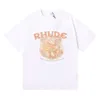 Rhude t-shirt ontwerper T-shirts luxe mode heren t-shirts kruidenplant eenvoudig printen puur katoen casual t-shirt met korte mouwen voor mannen en vrouwen