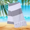 Randgarnfärgad strandhandduk Cotton Tassel Bath Handdukstrand sjal Luxury Handdukar stora 240422