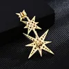 Broches da moda estrelas elegantes crachás de cristal