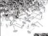 Other Jewelry Findings Components 500Pcs 4 5 6 8Mm Stainless Steel Blank Post Earring Stud Base Pins Cabochon Cameo Settings Flat 8894970