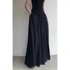 Sukienki swobodne Summer Black White Tanks Maxi dla kobiet 2024 Vintage Temperament Sleveless Kieszonkowy szat femme vestido