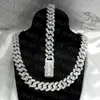 Niestandardowa nazwa Bling Litera Hip Hop Rapper VVS Moissanite Bagieette Mrożony Diamentowy Naszyjnik Cuban Link Chain