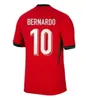 24 Euro Cup Portuguesa Ronaldo nova camisa de futebol Portugal Men Kit Kit Mulheres João Felix Pepe Bermardo B.Fernandes Camisa de Futebol 2024 J.Moutinho Soccer Jerseys GD