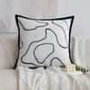 Oreiller des lignes géométriques couvrent Ins Nordic Style Soft Decorative Throw pour canapé décor de maison salon Funda Cojin