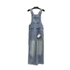 Kvinnors jumpsuits rompers designer helt ny m hög inställning amerikansk stil mångsidig smal rak rör lös denim backtrap långa byxor för kvinnor wc4y