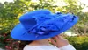 패션 여성 메쉬 켄터키 더비 교회 모자와 함께 꽃 여름 넓은 챙 모자 웨딩 파티 모자 해변 선 보호 모자 A1 D1907192365