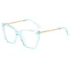 Zonnebrillen Frames Damesmode Blue Light Glazen 2024 Katten Eye Designer Ladies Flexibele optische bril frame UV400