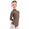 Bühnenbekleidung Aoylisey Basic Ballet Dance Leotard Long Sleeve Turtleneck Girls Gymnastik Bodys