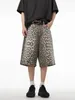 Dames shorts Houzhou y2k Vintage Leopard Jorts Japanse 2000s Style Jeans Korean Fashion Woman Oversized Denim Pants Streetwear Summer