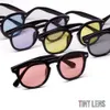 Nueva moda Johnny Depp Gafas de sol redondo Tinte Tint Ocean Lens Design Party Party Show Glasses Oculos de Sol