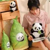 Décorations de jardin créatives drôles de bambou panda peluche un sac à dos de tournage et de poupée à thème animal mignon est très adapté